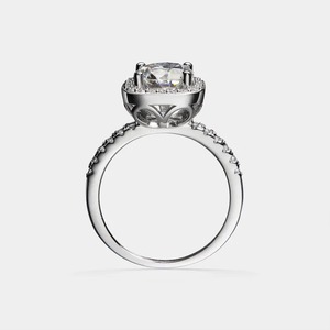 Bague en argent sterling 925 avec diamant moissanite, cadeau pour elle - Product Image 1