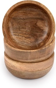 ชามไม้อะคาเซียขัดเงาพร้อมการออกแบบ Wabi-Sabi สำหรับปาร์ตี้งานแต่งงานซุปของขวัญสำหรับเปิดเทอมและตกแต่งบ้านแบบดั้งเดิม - Product Image 3