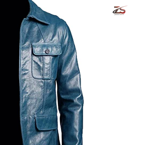 Chaqueta de cuero real personalizada de marca negra para hombre a la moda, chaquetas de cuero a precio de fábrica, chaqueta de cuero de cordero pakistaní al por mayor, - Product Image 6