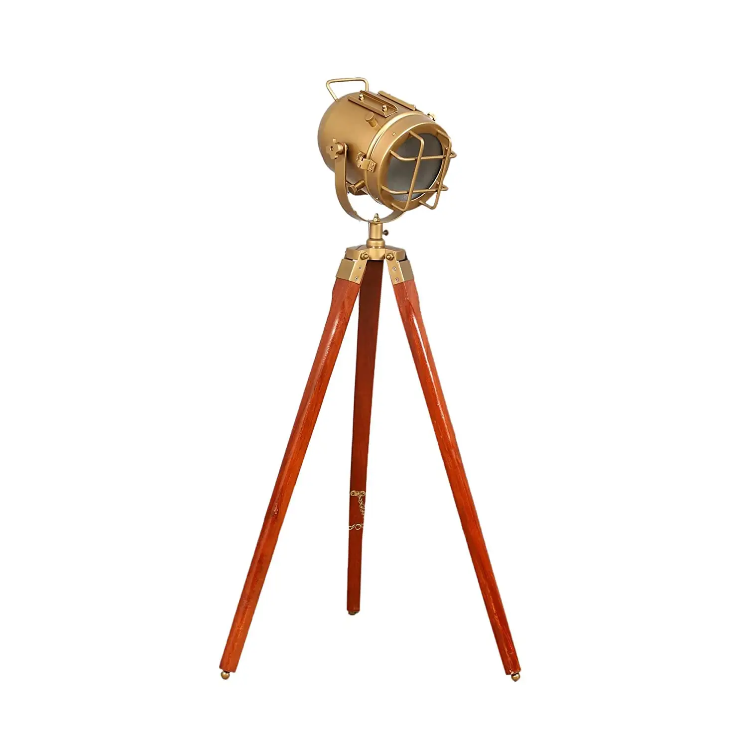 Wooden Tripod Spotlight Floor Lamp A Great Nautical Tripod Lamp Floor Decorations Home Decor Office Living Room