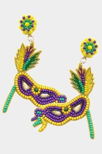 2022 haute couture en gros fait à la main au crochet perle de rocaille mode Multi couleur boucles d'oreilles bijoux artificiels pour femmes boucles d'oreilles - Product Image 3