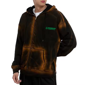 Sweat à capuche unisexe en molleton zippé de qualité supérieure, respirant, séchage rapide, longueur standard, coton épais, hiver - Product Image 4