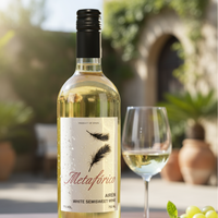Vin blanc semi-doux Metaforico |   100% Airen 11% Vol Alcool 750ml |   Variété espagnole de Castilla La Mancha