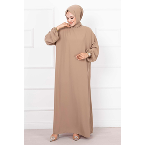 ฮิญาบผ้าคลุมไหล่ชุดสวดมนต์สีเบจ - Product Image 3