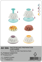 AFOSSA Moule de préparation de pâtisserie et de gâteaux écologique, jetable, durable, antiadhésif, résistant à la chaleur, 4 pièces, 20x20x10 CM avec couvercle