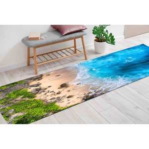 Tapis imprimé paysage marin : Décoration d'intérieur de luxe, antidérapant, tapis non tissé fin - Product Image 5