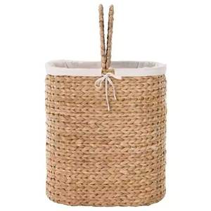 Handmade <b>Water</b> <b>Hyacinth</b> <b>Basket</b> Decorative Eco Friendly Customizable Storage Organizer For Kitchen Dining Or Gift Use - Product Image 1