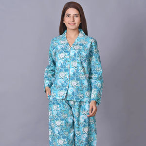 Ensembles de pyjama, ensemble de pyjama en coton indien, ensemble de pyjama de nuit, robe de nuit, vêtements bohèmes, cadeaux pour elle, robe de femme - Product Image 1