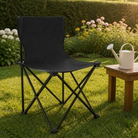 Chaise de pêche pliante portable pour la plage, avec cadre en acier inoxydable et tissu Oxford, idéale pour le camping, le jardin et les pique-niques en extérieur (vente en gros)