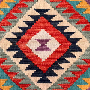 ชุดพรมพื้นที่สานทรงเรขาคณิตสำหรับนักวิ่งขนแกะถักด้วยมือเทคนิคการถักทอ - Product Image 1