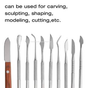 Cires dentaires professionnelles spatule couteau modélisation argile cire sculpteurs Double extrémité ciseaux Kelly ensemble d'outils de laboratoire chirurgical - Product Image 3