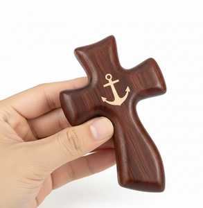 Croix en bois massif artisanale de qualité supérieure, décoration murale religieuse chrétienne pour la maison, la salle de prière de l'église, aux prix les plus bas - Product Image 6