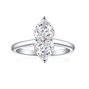 แหวนของขวัญแต่งงานพลอยทำด้วยมือสีขาวบุษราคัม925 925ดีไซน์เนอร์ที่ดีที่สุดเครื่องประดับคุณภาพดี - Product Image 1