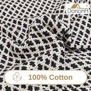Soma Black Recycled Cotton <b>Rug</b> Handwoven Indoor Floor Mat 50x80 cm - Product Image 5