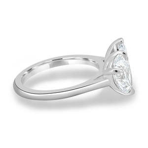 18K Or Blanc Pur Double Réglage Poire & Marquise Cut Lab Grown Diamant Fiançailles De Mariage Solitaire Anneaux Pour Les Femmes En Gros - Product Image 2