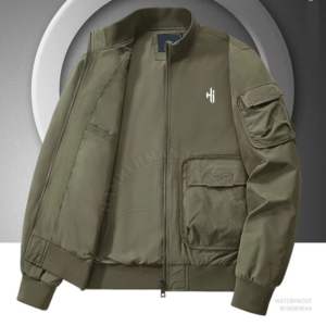 2024 nouveau Design hommes haute qualité Bomber veste marque privée vêtements d'hiver avec fermeture à glissière toile tissu haut vol Nylon - Product Image 3