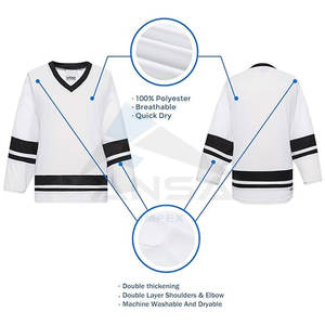 Jersey de Hockey sobre Hielo Personalizado, Jersey de Práctica de Poliéster de Primera Calidad con Logotipo Personalizado OEM y Privado - Product Image 2