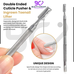 Nail Cuticle Pusher Cuticle <b>Remover</b> Cuticle Trimmer Spoon Shaped Nail Cleaner Dual Sided Manicure Pedicure <b>Tools</b> - Product Image 3