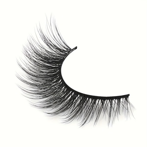 Juego de 10 Pares de Pestañas Postizas 3D Voluminosas Semimanuales Diseñadas para un Look Dramático con Pestañas Gruesas y Desordenadas - Product Image 2
