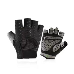 ถุงมือออกกำลังกายในยิมวัสดุชั้นนำสไตล์ใหม่สำหรับใช้งานกลางแจ้งโลโก้ตามสั่ง - Product Image 1