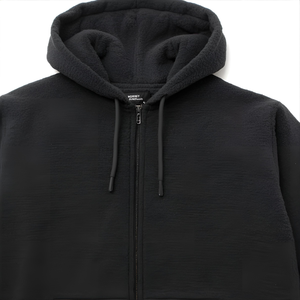 Sudadera con capucha con cremallera French Terry, sudadera de lana de algodón suave con cremallera frontal completa y opciones de etiqueta privada OEM/ODM - Product Image 2