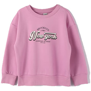 เสื้อสเวตเชิ้ตคอกลมทรงปกติ ยูนิเซ็กซ์ ผ้าเฟรนช์เทอร์รี่ 100% คอตตอน พิมพ์ลายหัวใจ ระบายอากาศได้ดี สไตล์มินิมอล สำหรับฤดูใบไม้ร่วง สีชมพู - Product Image 1