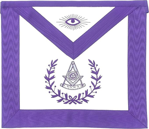 Tablier de luxe en tissu personnalisable avec ruban gros-grain brodé, artisanat maçonnique de maître ancien, taille personnalisée - Product Image 6