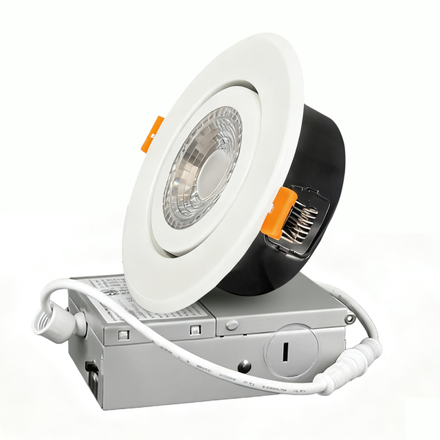 Factory 4 Inch 7w 120V Etl Junction Box 4inch Led Gimbal 5 Color Temperature  Retrofit Downlight