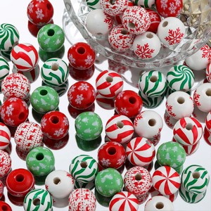 ลูกปัดไม้ขนาด10มม. ทำจากไม้รูปทรงและขนาดของลูกปัดทำจากไม้รูปทรงกำหนดได้เอง - Product Image 2