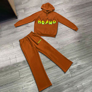 Survêtement en molleton technique pour homme, logo personnalisé de haute qualité, jogging, sweat-shirt à capuche, respirant, fermeture éclair, imprimé délavé à l'acide, hiver - Product Image 6