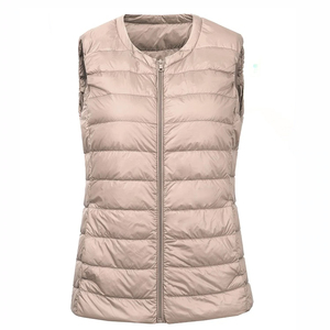 Femmes 4XL 5XL grande taille Ultra léger imperméable coton rempli hiver gilet chaud doublure veste Portable sans manches - Product Image 4
