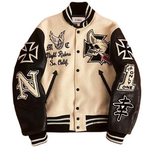 Veste universitaire d'hiver coupe-vent respirante avec logo personnalisé pour hommes, broderie sur le devant, design de lettres, couleur personnalisée, taille, vestes pour hommes - Product Image 1