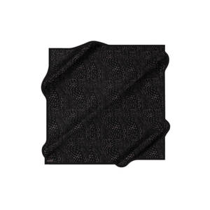 Vintage Black Silk Square Scarf with Geometric Pattern - Product Image 2