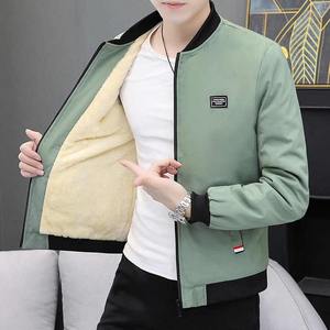 เสื้อแจ็คเก็ตแบบสวมหัวมีฮู้ดผ้าคอตตอน100% ซักได้สำหรับผู้ชายเสื้อโค้ทแบบมีซิปเสื้อกันลมปักสำหรับใส่กลางแจ้ง - Product Image 4