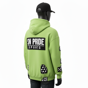 Sudaderas con Capucha de Forro Polar Bordadas con Lavado Ácido para Hombre, Diseño Personalizado al por Mayor, Parches de PVC, la Mejor Calidad a Precio Económico - Product Image 4