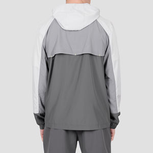 Conjunto de chándal cortavientos de poliéster con cremallera de dos piezas personalizado para hombre - Product Image 3