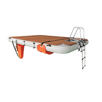 Quai gonflable personnalisé Jet Ski et plate-forme de ponton flottant pour yacht, bateau, dériveur et divertissement en plein air