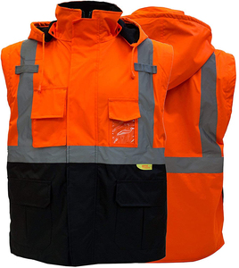 Veste de travail de sécurité pour hommes Veste réfléchissante haute visibilité de protection Construction extérieure Vestes uniformes industrielles durables - Product Image 3
