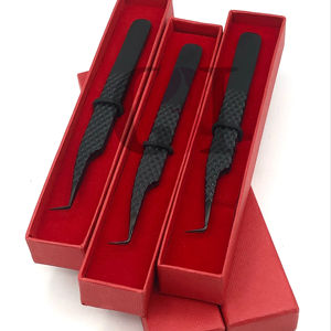 Meilleure qualité Dernière conception 90 degrés noir Plasma Extension de cils pince à épiler en acier inoxydable avec Logo personnalisé Instruments de beauté - Product Image 1