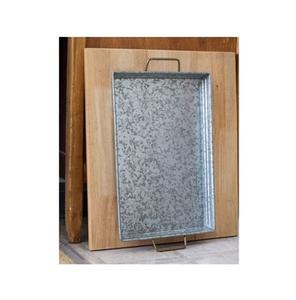 Lot de 3 plateaux ovales en étain galvanisé avec poignées en métal Serveurs de desserts et de nourriture élégants, parfaits pour les cadeaux de mariage, les événements. - Product Image 3