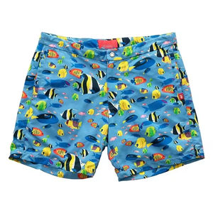 Pantalones cortos de playa para hombre, personalizados, impermeables, de encaje, ecológicos, patrón sólido, tejido con cordón, informales, gran oferta, natación - Product Image 4