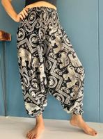 Pantalon de yoga harem pour femme de qualité supérieure, taille mi-haute élastique, longueur intégrale, séchage rapide, avec imprimé numérique, pour le fitness et la danse