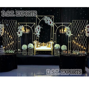 Impresionantes Marcos de Paneles Metálicos para Decoración de Eventos, Decoración Exclusiva para Escenarios de Recepción, Paneles Metálicos Modernos para Decoración de Escenarios de Boda, Fiji - Product Image 1