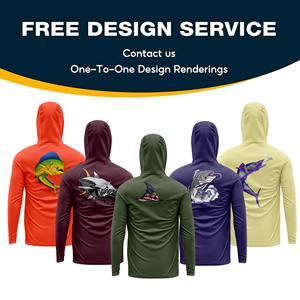 Venta al por mayor UPF 50 impermeable poliéster manga larga pesca camisas ligero bolsillo personalizado sublimado logotipo Unisex pesca Sudadera con capucha - Product Image 4