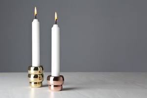 Portavelas moderno apilable, candelabro de metal de latón, soporte de Pilar decorativo, Decoración de mesa minimalista, iluminación del hogar - Product Image 3