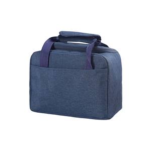 Sac fourre-tout thermique recyclé Rpet bleu marine avec logo personnalisé isolé fabriqué au Vietnam - Product Image 1
