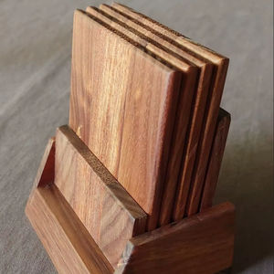 Juego de Posavasos de Madera Ecológicos con Color Personalizado y Diseño Moderno para Decoración del Hogar - Product Image 1