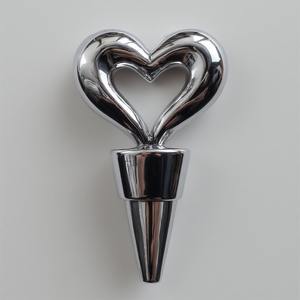 Tapón de botella de vino personalizado, mango de cristal, mecanismo de acero inoxidable, diseño de Metal pulido, tema de Navidad, Color personalizable - Product Image 2