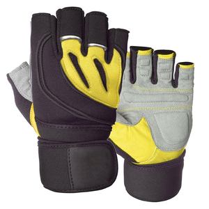 custom <b>weight</b> lifting gloves red gray gym gloves with wrist support padded palm training gloves for men women workout gear - Product Image 2