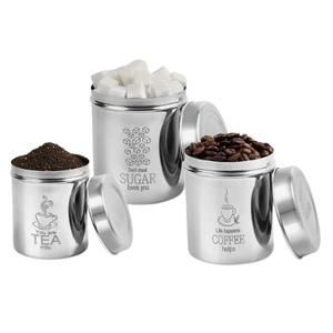 <b>Set</b> of Three Large Selling Container Box Metal Home <b>Kitchen</b> Use Deep & Large Storage <b>Canister</b> <b>Set</b> with Lid - Product Image 5